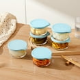 thumbnail image 1 of 3.15 x 3.15 x 2.09 Inch Small Round Glass Containers with Lids,Clear Food Jars Airtight Glass Food Container for Overnight Oats,Pickles,Dipping Sauce,Snack,Yogurt, 1 of 5