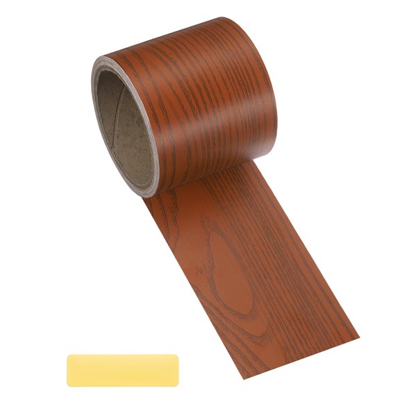 3.15Inx 33 Ft Wood Grain Repair Tape Repair Patch Natural Pine, Self Adhesive Wood Grain Tape Multi-Purpose Wallpaper Border Trim for Tables Chairs Baseboards Doors Floors DIY
