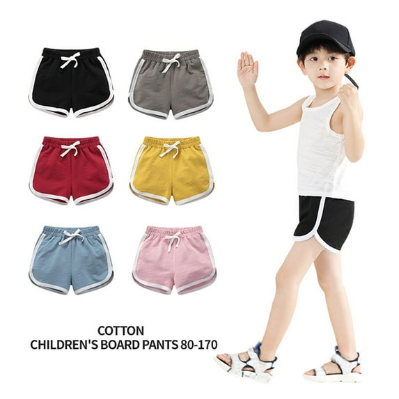 3-15Years pajama shorts for kids casual elastic waist pj bottoms cotton wide leg solid shorts with pockets Boys Sleep Shorts Size 14-16