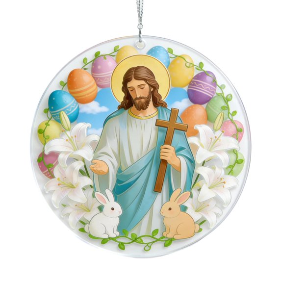 3.15in 2d Acrylic Ornaments,2026 Year Easter Pendant Decorations,Hanging Ornaments,Easter Gifts Easter Home Ornaments Car Decorations