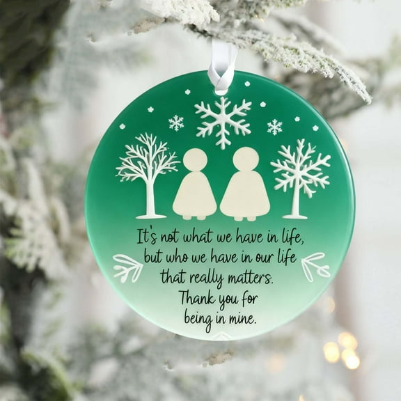 3.15in Snowflake-Shaped Acrylic Ornament - Flat Design, Handcrafted Sea Glass Style, Eternal Friendship Keepsake, Home & Christmas Hanging Decor, Friendship Snowflake Keepsake