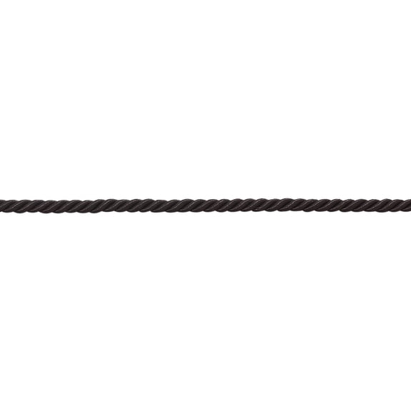 3/16" (0.5cm) Small Twisted 3-ply Rope Cord Trim # 0316NL,, Pure Black #K9 (Jet Black) 16 Yards (48 ft/14.5m)