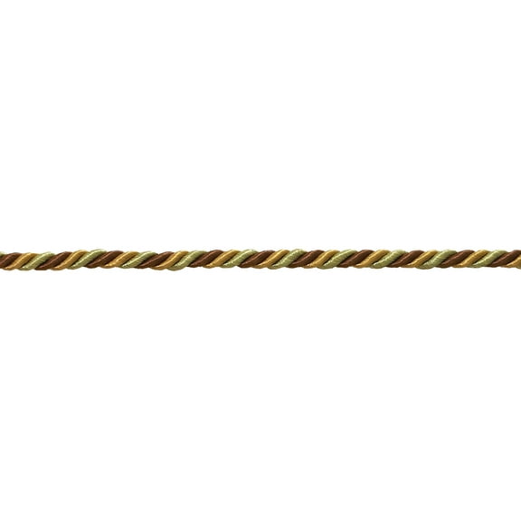 3/16" (0.5cm) Small Twisted 3-ply Rope Cord Trim # 316BNL,, Golden Beige Brown #5207 (Light Brown, Dark Beige, Dark Gold) Sold By The Yard (36"/3 ft/0.9m)