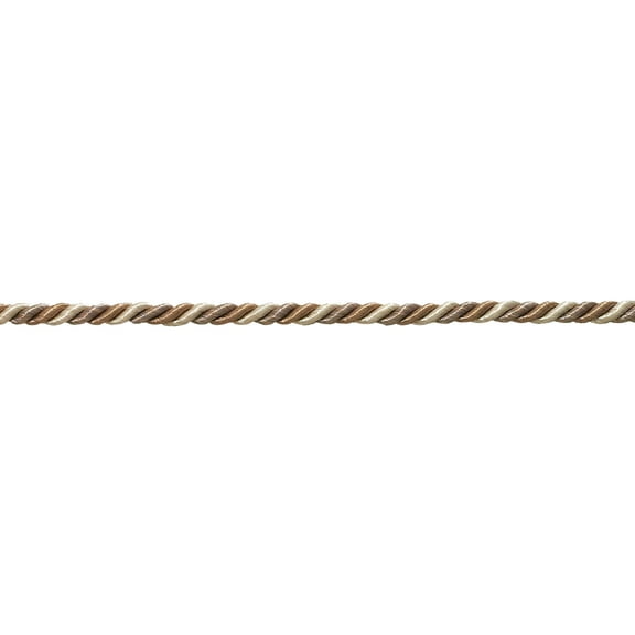 3/16" (0.5cm) Small Twisted 3-ply Rope Cord Trim # 316BNL,, Taupe Beige #7245 (Light Beige, Dark Beige) 12 Yards (36 ft/11m)