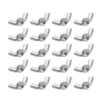 3/16"-24 Wing Nuts, Carbon Steel Zinc Plated Hand Twist Tighten Ear Butterfly Nut 20 Pcs