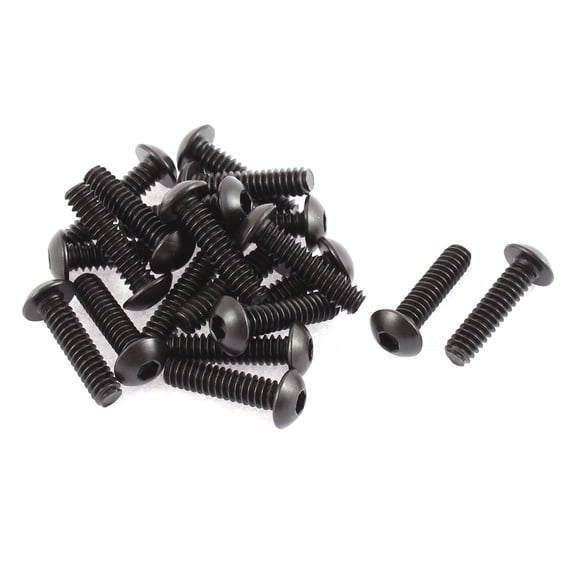 3/16"-24x3/4" 10.9 Alloy Steel Button Head Hex Socket Cap Screw Bolt 20pcs