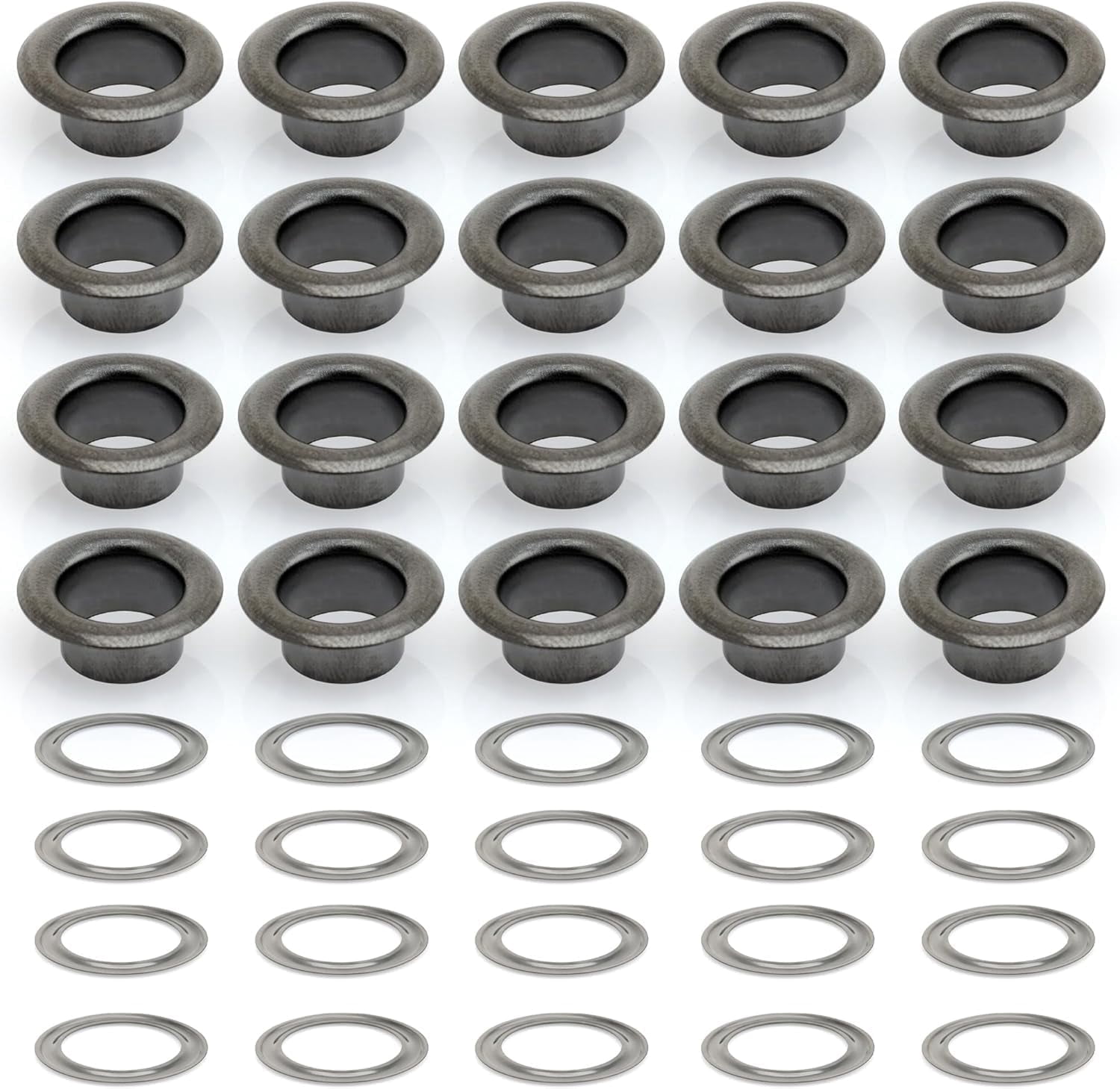 3/16" (5 MM) Hole Size Metal Grommets Eyelets with Washers for Bead Cores, Clothes, Leather, Canvas (720 Sets, Gunmetal)