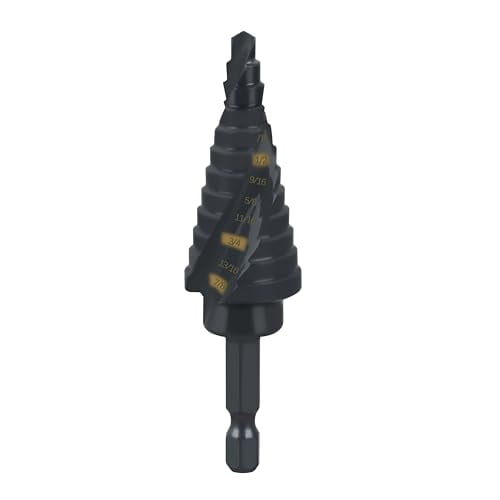 3/16-7/8 Impact Step Drill Bit Dual Spiral Flute for Milwau-kee Step Drill Bit #4 3/16-7/8$$Tools & Hardware Other