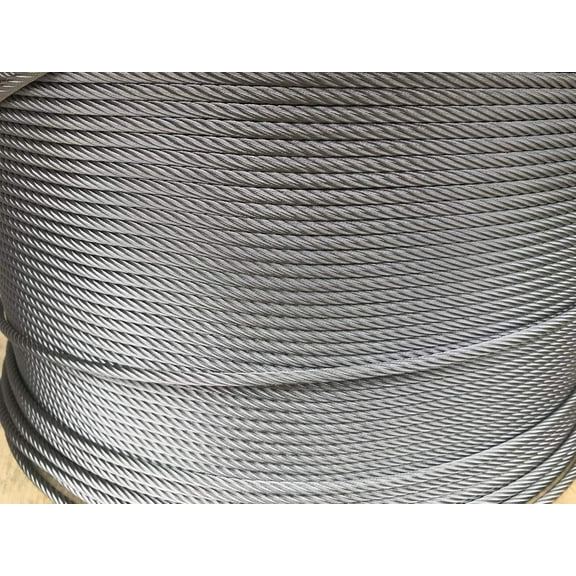 3/16", 7x19, Type 304 Stainless Steel Flexible Cable, Made in Korea: 100, 150, 200, 250, 500, 1000 ft (150 ft Reel)