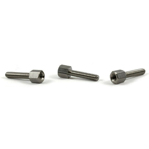 3/16" (AF) Hex Jack Screws / 4-40 x 1/2" / Steel / Zinc - 1000 Piece Carton