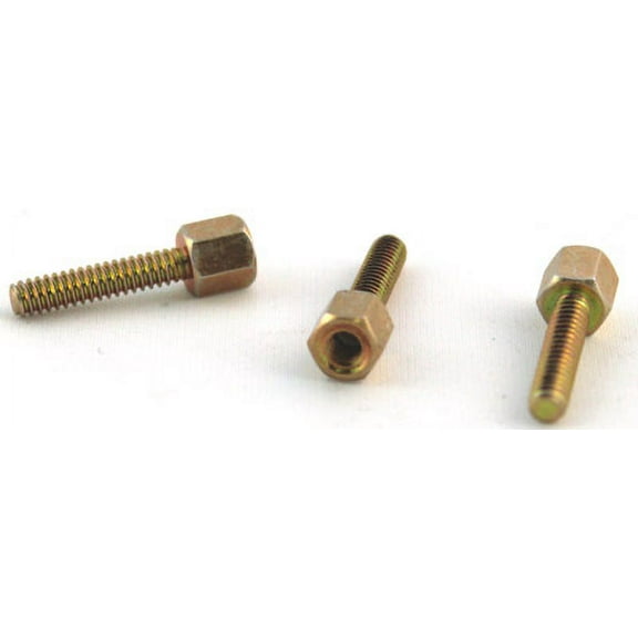 3/16" (AF) Hex Jack Screws / 4-40 x 3/8" / Steel / Zinc Yellow - 1500 Piece Carton