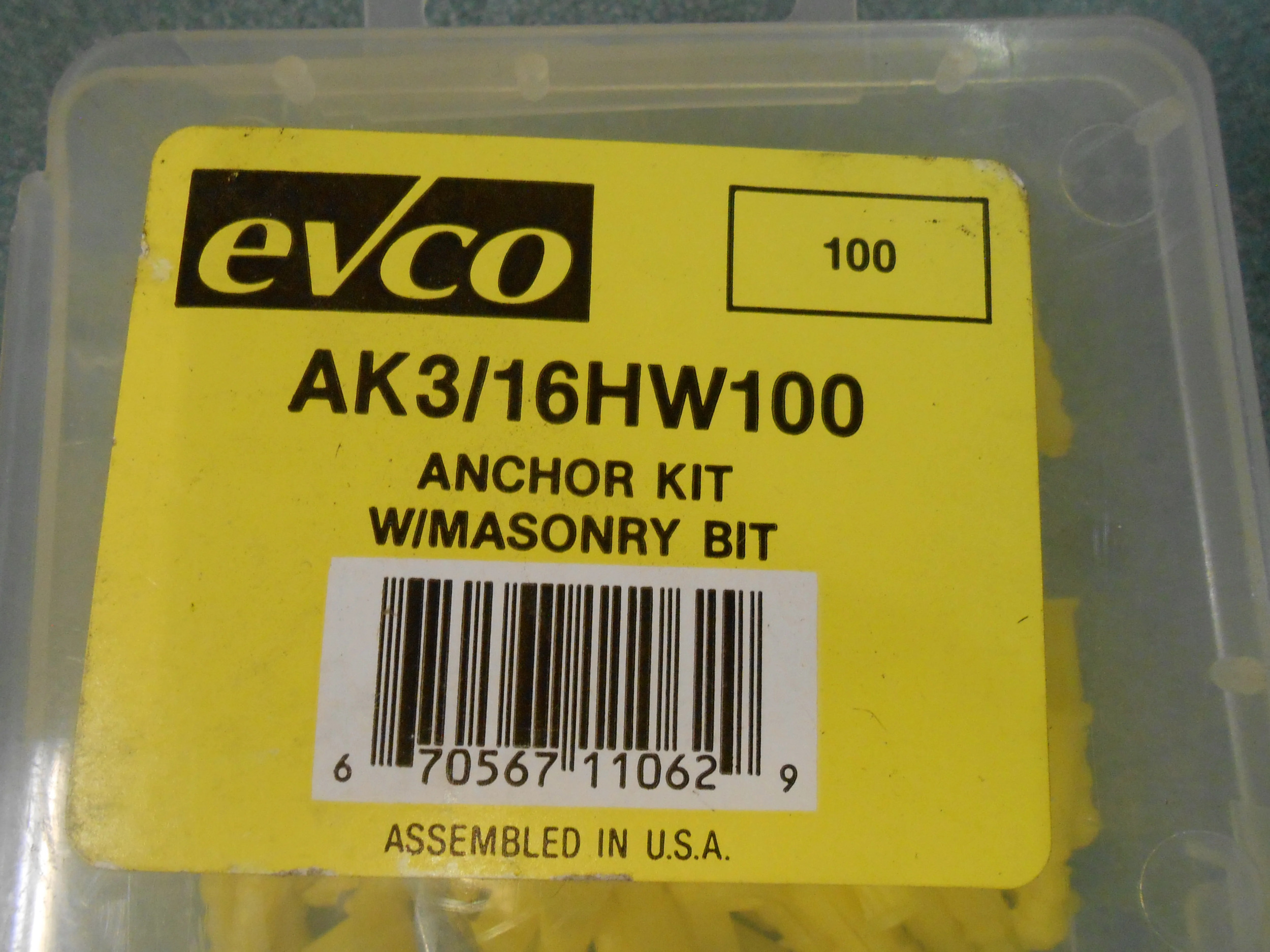 3/16 ANCHOR KIT WITH MASONRY