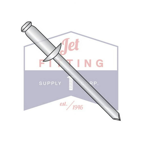 3/16" Blind Rivets, All Stainless, Dome Head, Body: 18-8 Stainless Steel, Pin: 18-8 Stainless Steel (Quantity: 500) Full Size: 3/16 x .37-.50