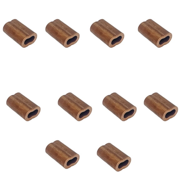 3/16" Copper Crimping Loop Sleeve Wire Rope Sleeves Double Barrel Ferrule 10 Pc
