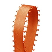 3/16 Double Face Satin Picot Ribbon Feather Edge 50 Yds-Coral