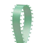 3/16" Double Face Satin Picot Ribbon Feather Edge 50 Yds-Mint