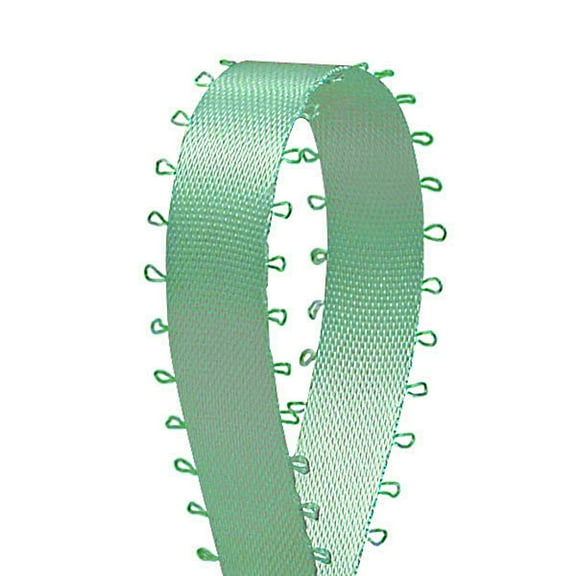 3/16" Double Face Satin Picot Ribbon Feather Edge 50 Yds-Mint