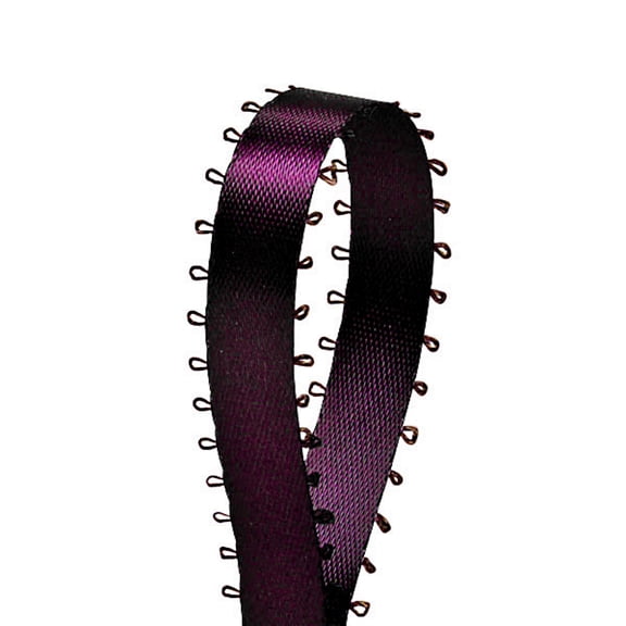 3/16" Double Face Satin Picot Ribbon Feather Edge 50 Yds-plum
