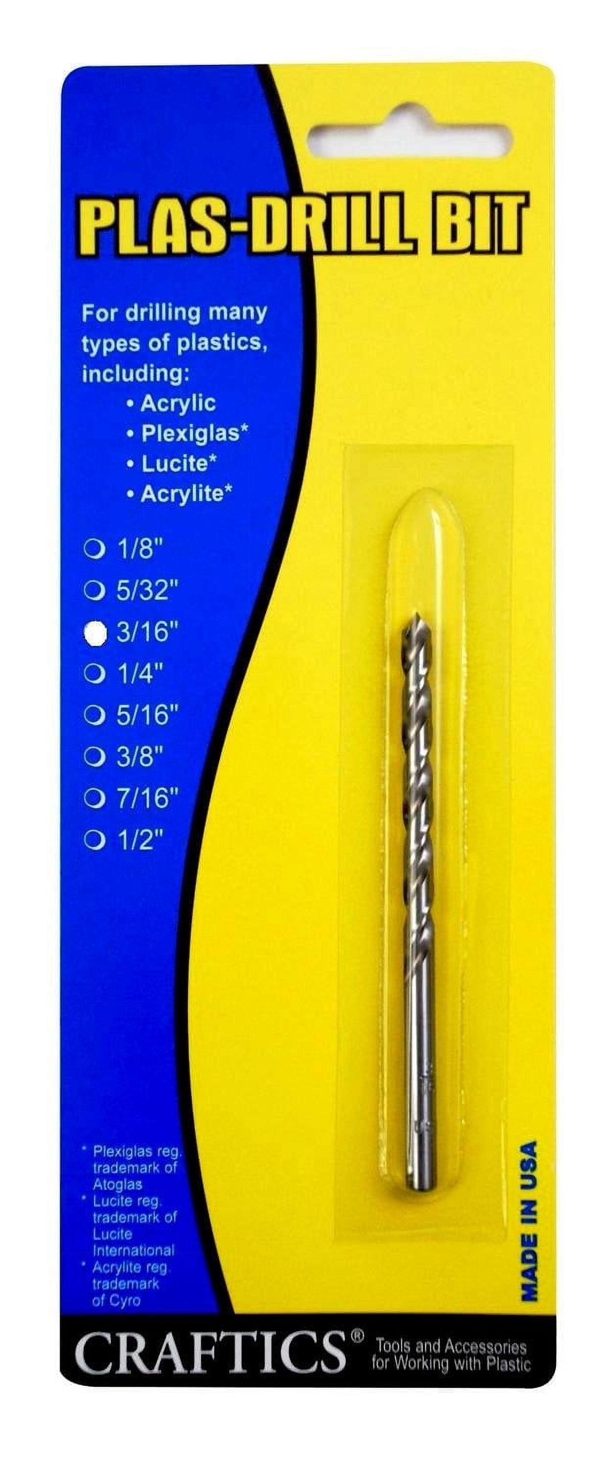 Craftics Plas-Drill 3/16 Drill Bit for Hand Held Drills - Walmart.com
