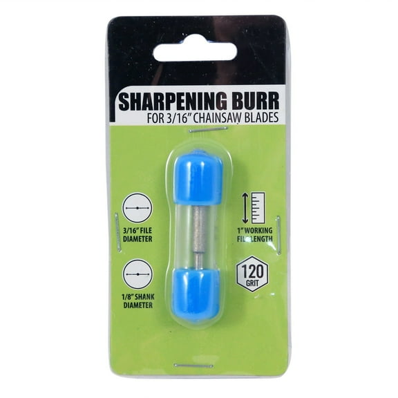 3/16" File Chain Saw Blade Diamond Sharpening Burr Shank 120 Grit