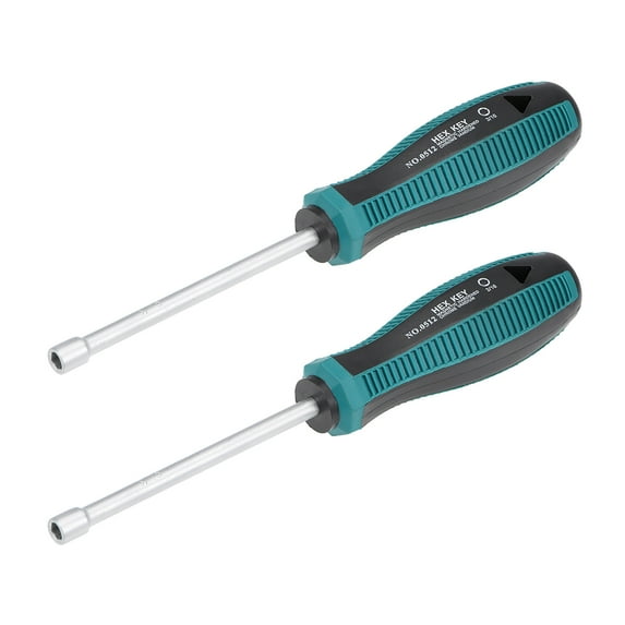3/16-Inch Hex Nut Driver Non-Magnetic Six Point Tip with 3.6-Inch Shaft 2 Pcs