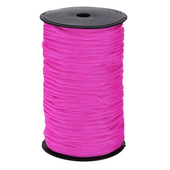 3/16 Inch Polypropylene Rope Braided Ropes, 328ft Nylon Rope Rose Red