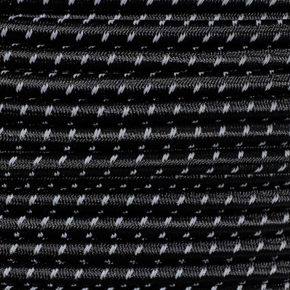 3/16 Inch Shock Cord - REFLECTIVE BLACK -10 Feet