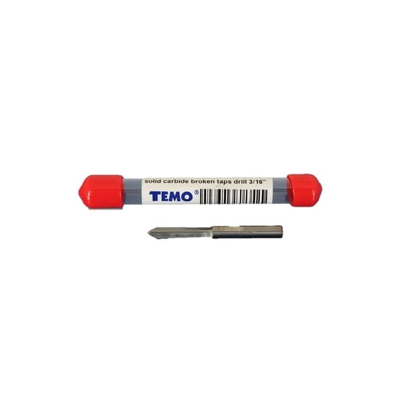 3/16 Inch Solid Carbide Broken Taps Drill Extractor, Damaged Taps and Bolts Extractor, Easy Out Stripped Bolt Remover and Extractor