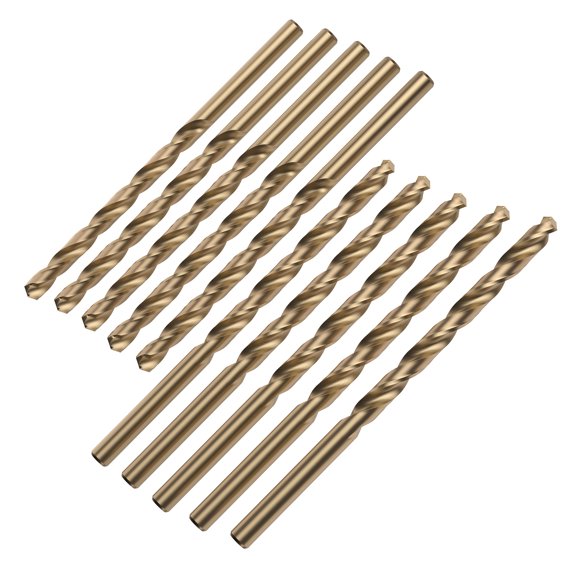 LU&MN M35 Cobalt HSS Twist Drill Bit, 3/16", 10 PCS