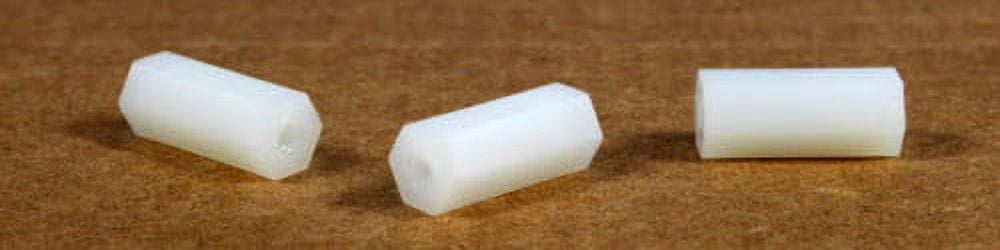 3/16" OD Hex Spacers / .091" x 7/16" / Nylon - 1000 Piece Carton