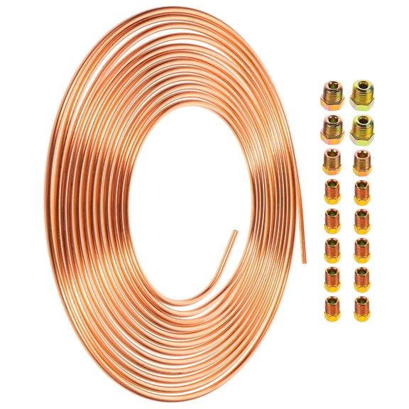 SEWOART 16Pcs Car Brake Line in Chocolate for Fuel and Oil Pipeline Durable Material