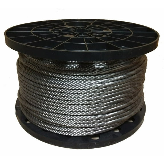 3/16" Stainless Steel Aircraft Cable Wire Rope 7x19 Type 304 (500 Feet)