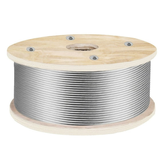 3/16 Inch Stainless Steel Wire Rope 500ft - 316 Stainless Steel Cable, 4700lbs Breaking Strength, 1x19 Strand for Railing, Decking, Clothesline