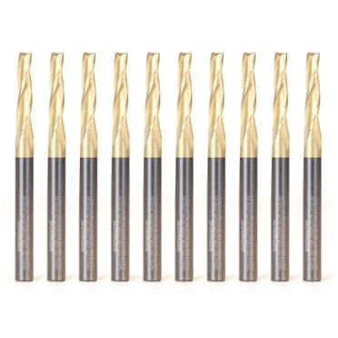 Ready For Some Precision Carving? This Yonico 38314-SC Is A 3/16" Tapered Spiral ZRN Coated CNC Router Bit With A 1/4" Shank.