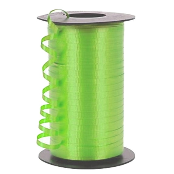 3/16" Wedding Balloon Curling Crimped Ribbon -Lime Green