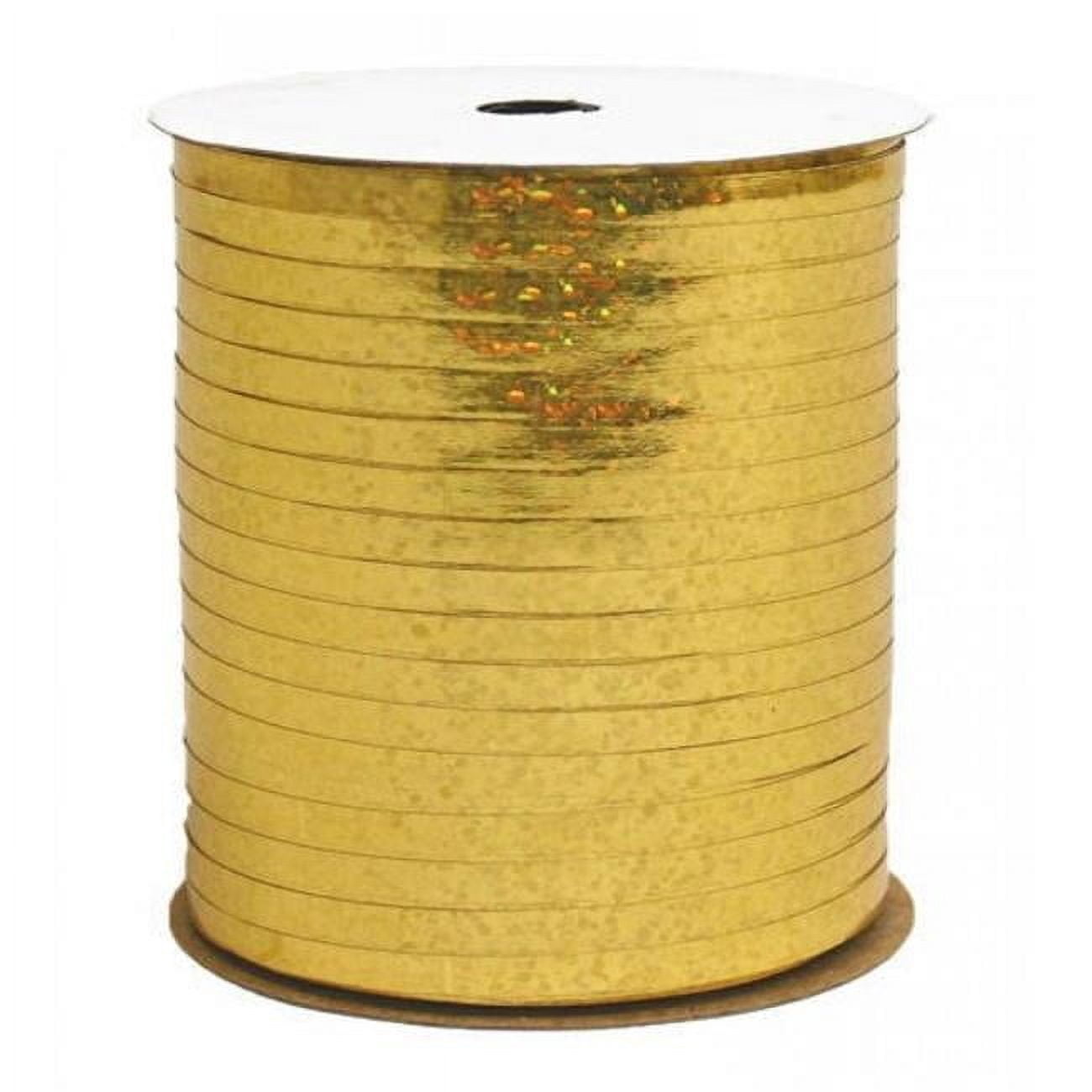 3/16"X100Yds Holographic Gold Curling Ribbon