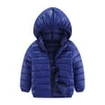 thumbnail image 1 of 3-16 Years Children's Fashion Solid Color Lightweight Down Jacket Long Sleeved Hooded Casual Jacket/Coats, 1 of 3