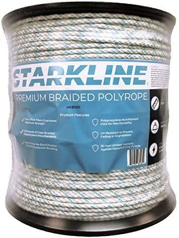 Pvc Rope Fence Starkline 3/16 inch Premium Braided Rope Electric Fencing - 1,312 ft ...