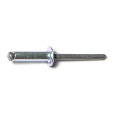 3/16" X 1/4" Steel Dome Head Blind Pop Rivets - 100 Pack (6-4 Size) By Fastenere