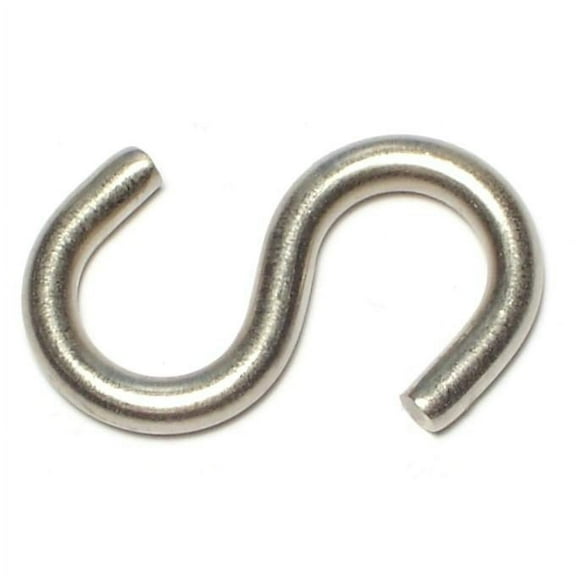 3/16" x 1/2" x 1-3/4" 18-8 Stainless Large Wire S Hooks SHSS-032 (10 pcs.)