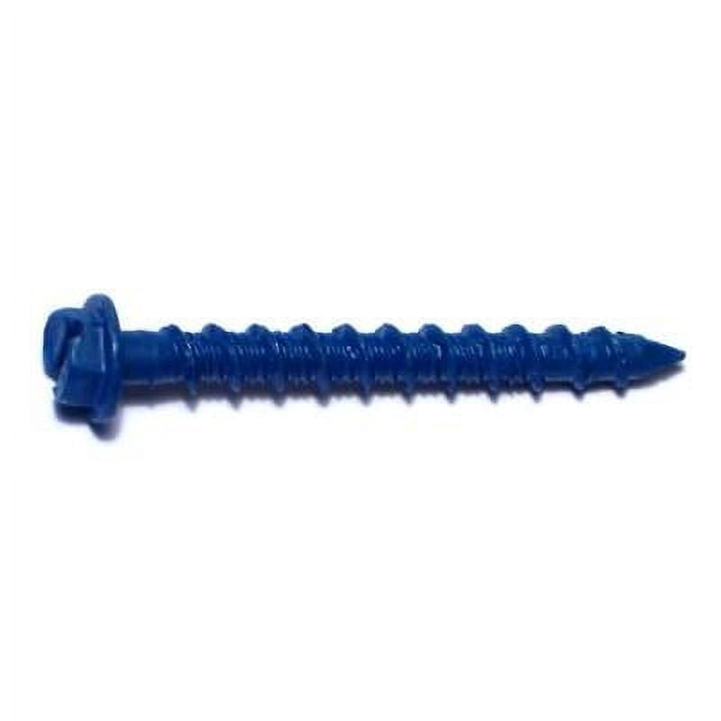3/16" x 1-3/4" Blue Slotted Hex Tapcon Concrete Screws (100 pcs)