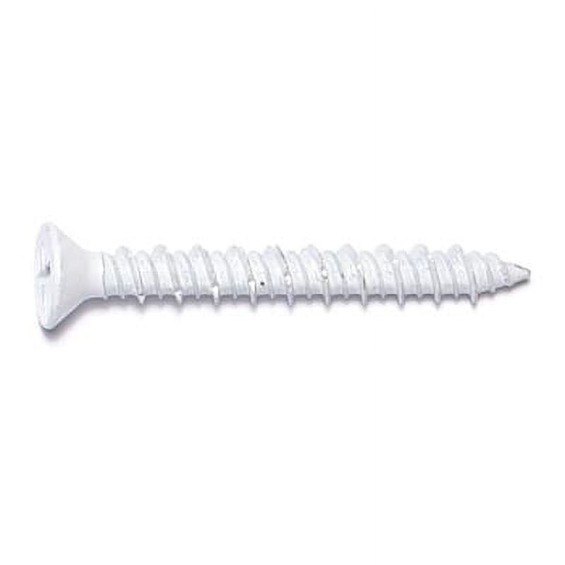 3/16" x 1-3/4" White Phillips Flat Head Concrete Screws (100 pcs.)