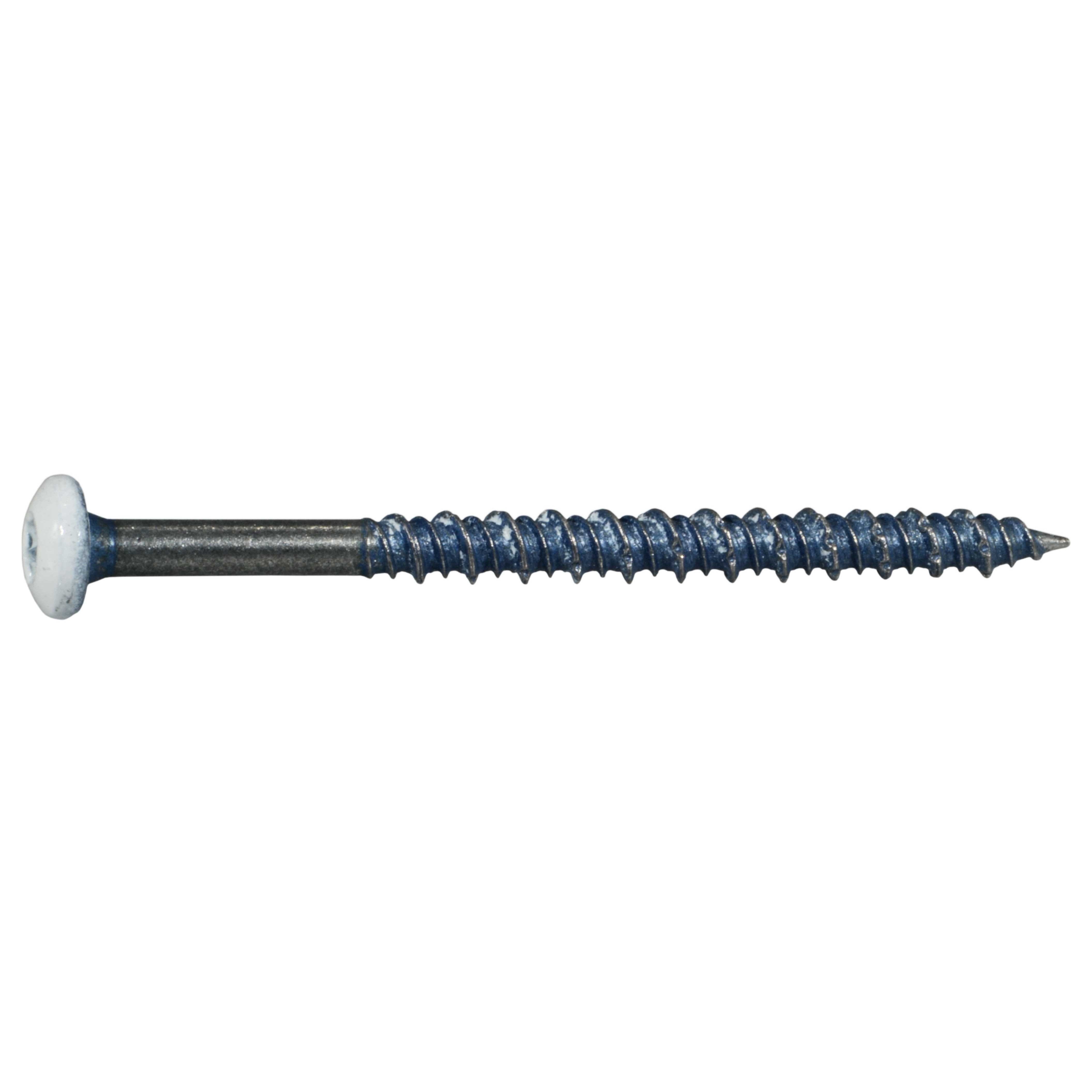 3/16" x 2-3/4" White Star Pan Head TorqueMaster Masonry Screws (100 pcs.)
