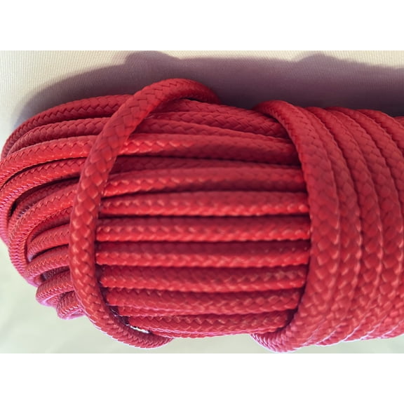 3/16 x 200 Ft. Smooth Braid MFP Camping/Utility Rope. Red. Made In The USA.