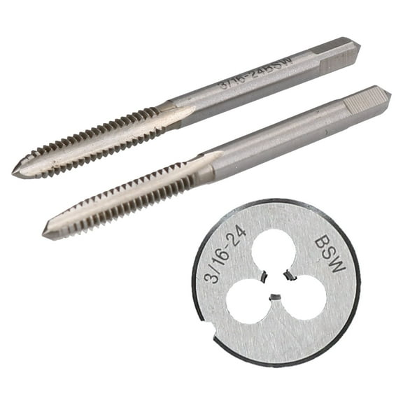 3/16" x 24 BSW Whitworth Tap & Die Set Taper Plug & Die Tungsten Steel