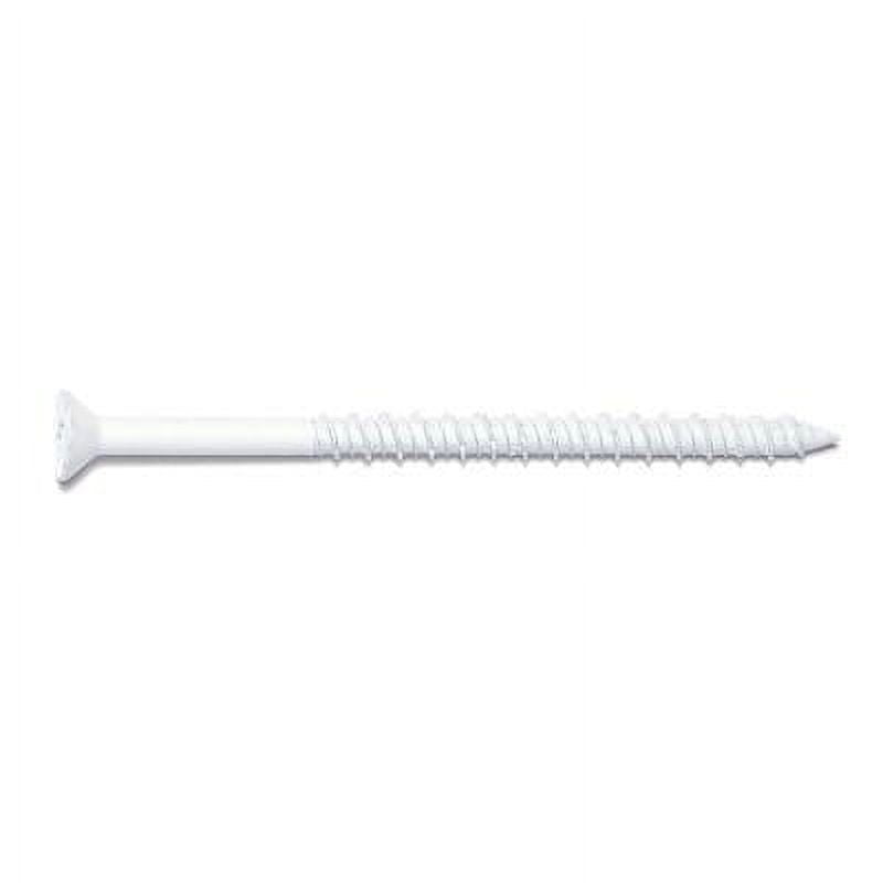 3/16" x 3-1/4" White Phillips Flat Head Masonry Screws (100 pcs.)
