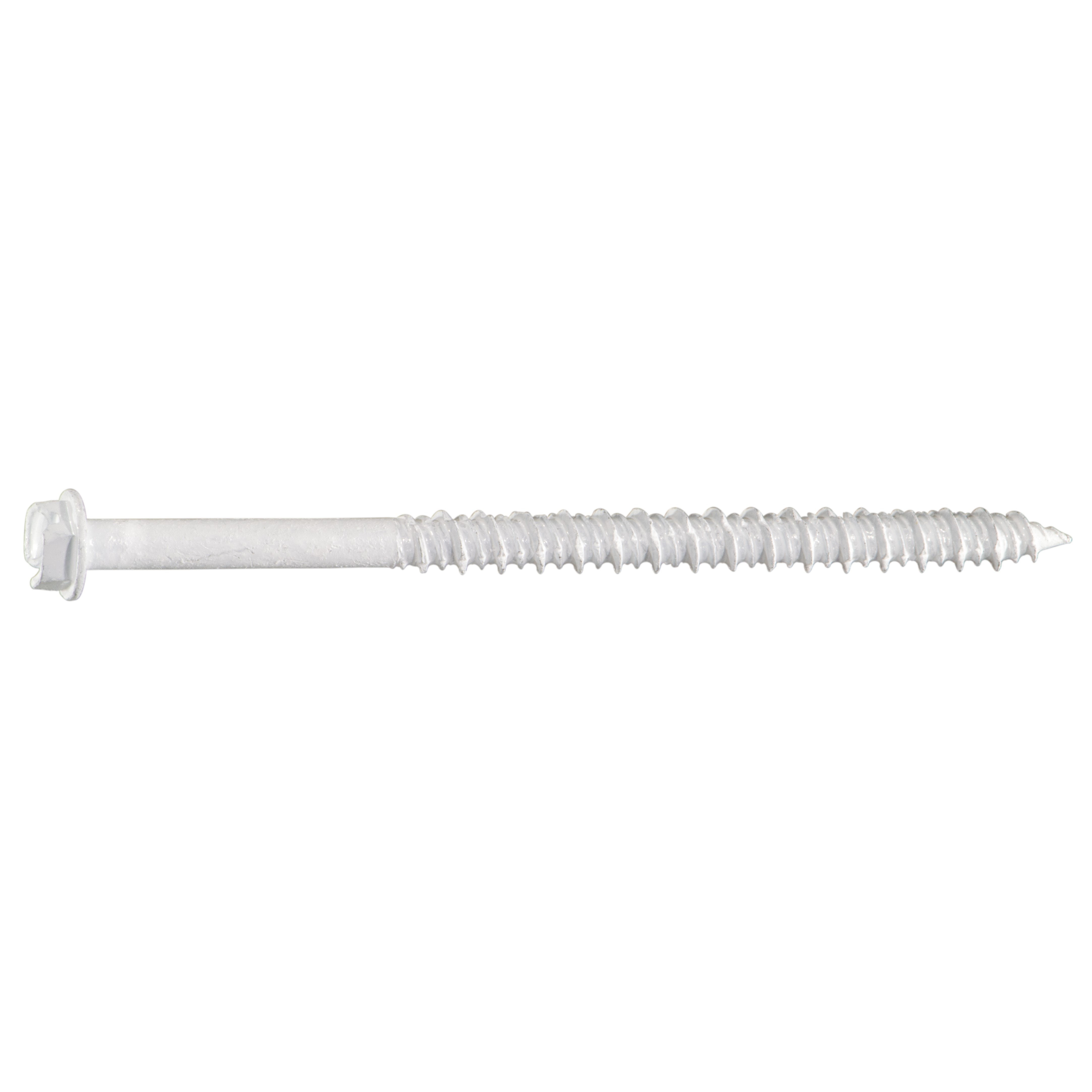 3/16" x 3-1/4" White Ruspert Coated Hex Washer Head Masonry Screws (100 pcs.)