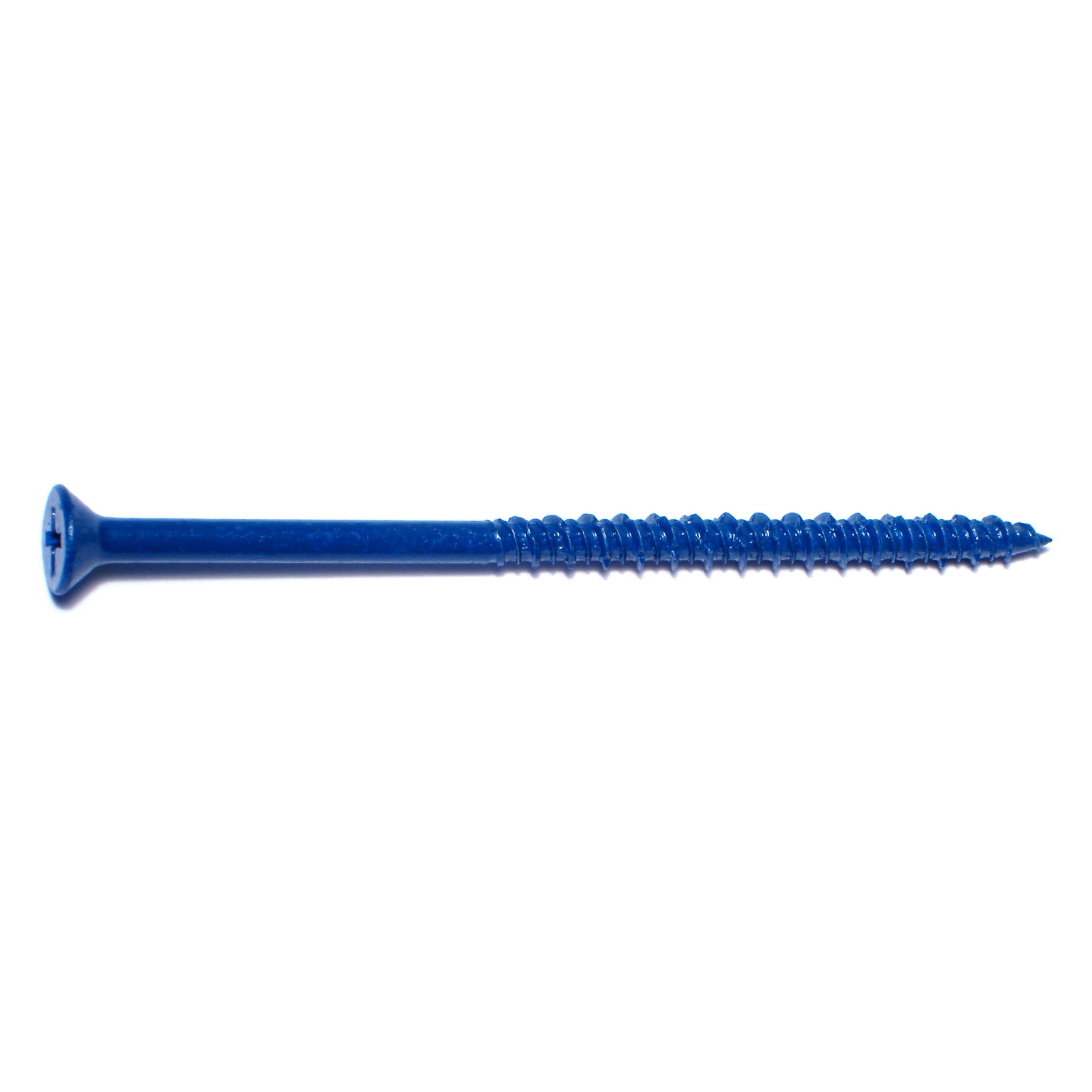 3/16" x 3-3/4" Blue Ruspert Phillips Flat Head Masonry Screws (100 pcs)