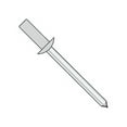 thumbnail image 1 of 3/16" x .50"-.62" (#610) Closed End Blind Rivets / Aluminum Body / Steel Mandrel / Max Barrel Length: .906" (Quantity: 4,000 pcs), 1 of 1