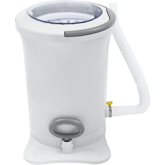 3.17 Gal Capacity Manual Clothes Dehydrator Portable Spinner Dryer Extractor Wringer with 4.9ft Drain Hose for Apartments Dorms Travel Small Spaces and Daily Home Use